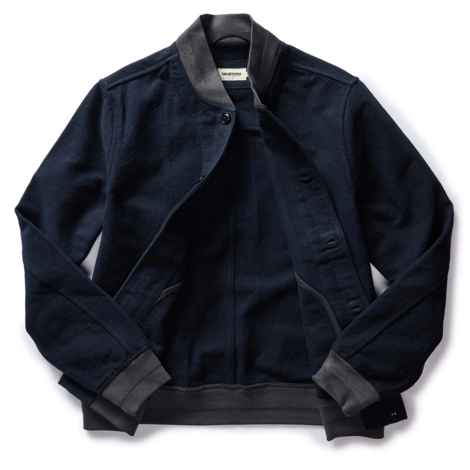 The Bomber Jacket In Dark Navy Moleskin - Image 5