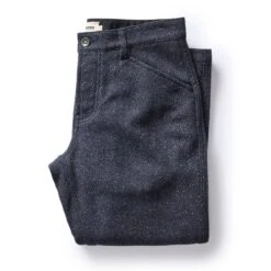 The Camp Pant In Navy Nep Wool