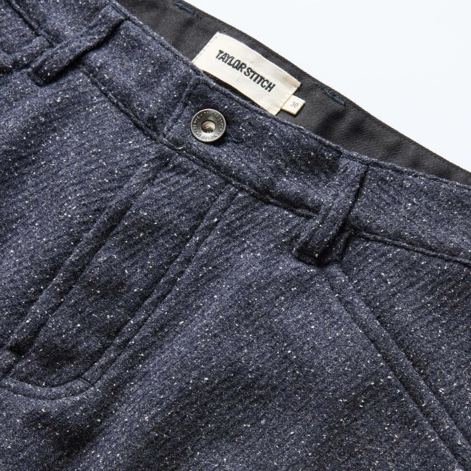 The Camp Pant In Navy Nep Wool - Image 8