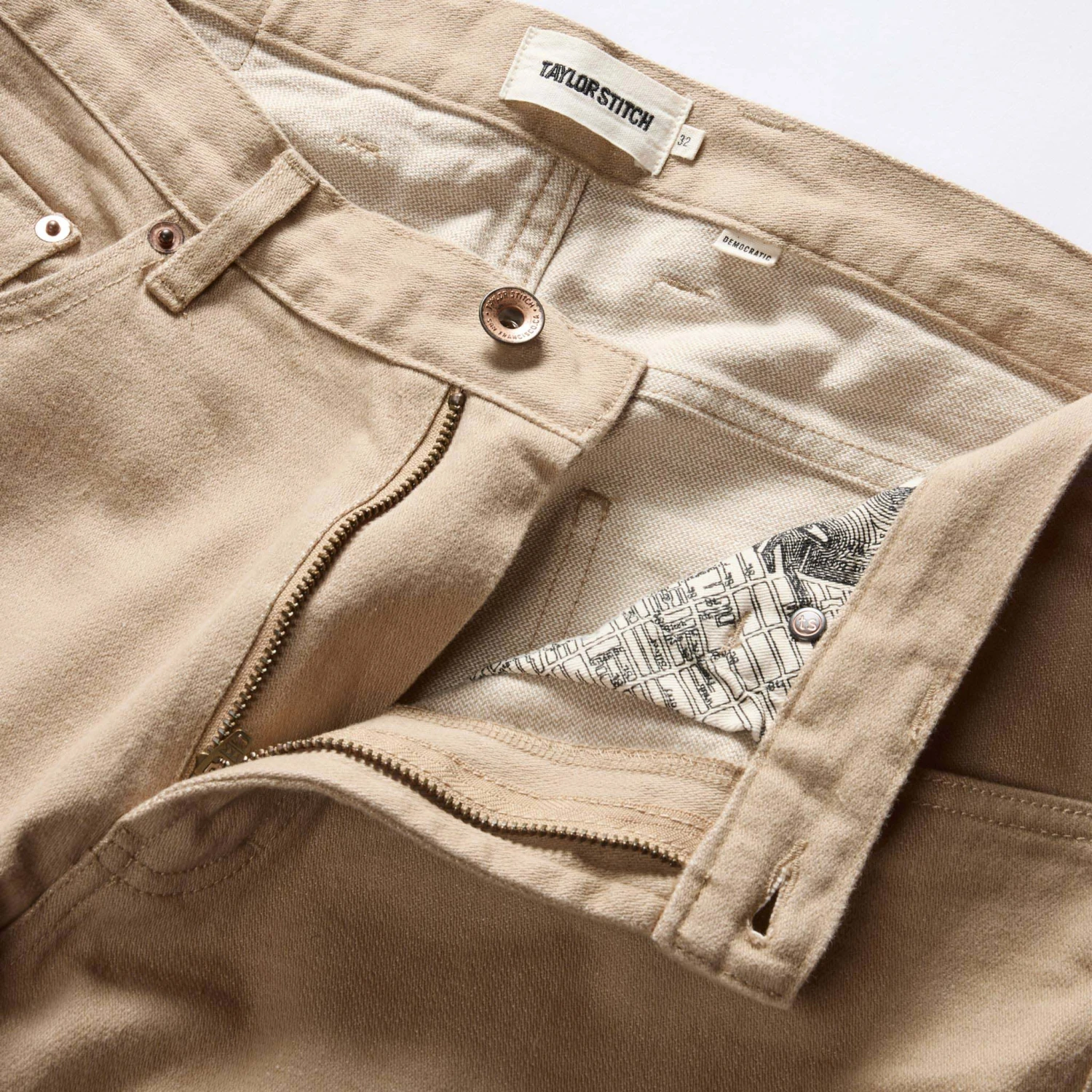The Democratic All Day Pant In Light Khaki Broken Twill - Image 7