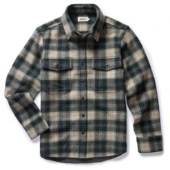 The Maritime Shirt Jacket In Dried Pine Plaid