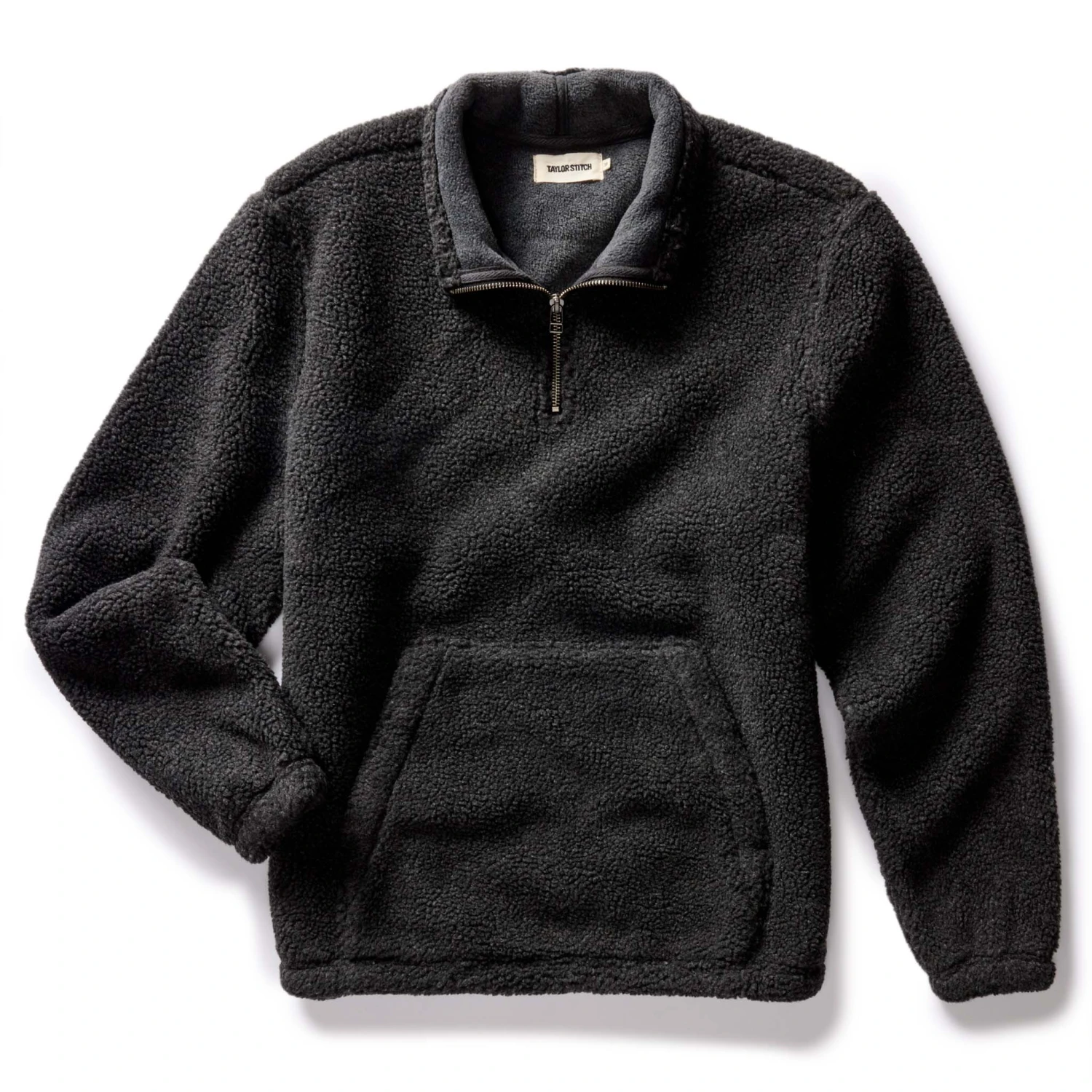 The Nomad Pullover In Charcoal Heather Sherpa