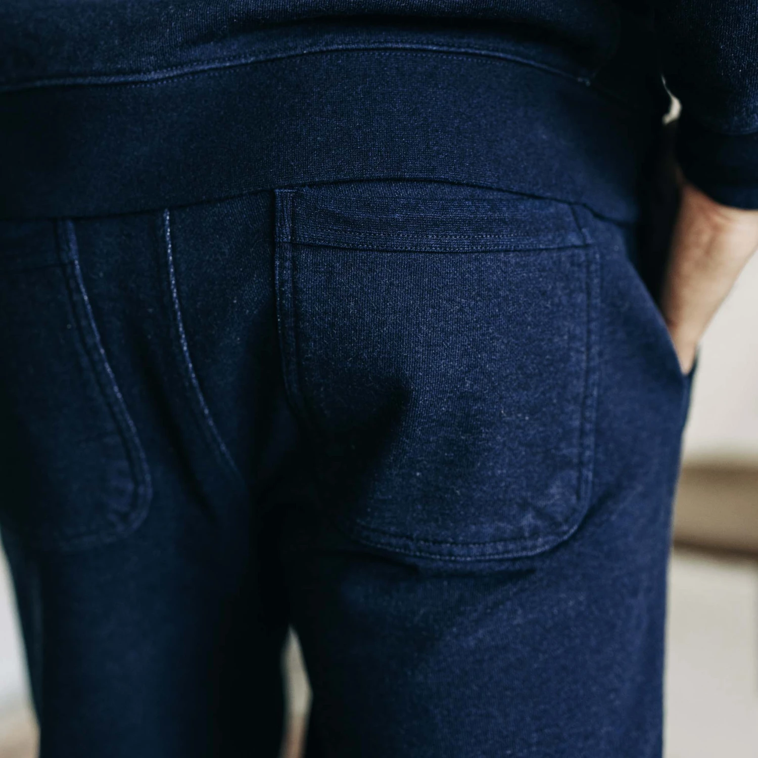 The Sunset Pant In Rinsed Indigo Terry - Image 4