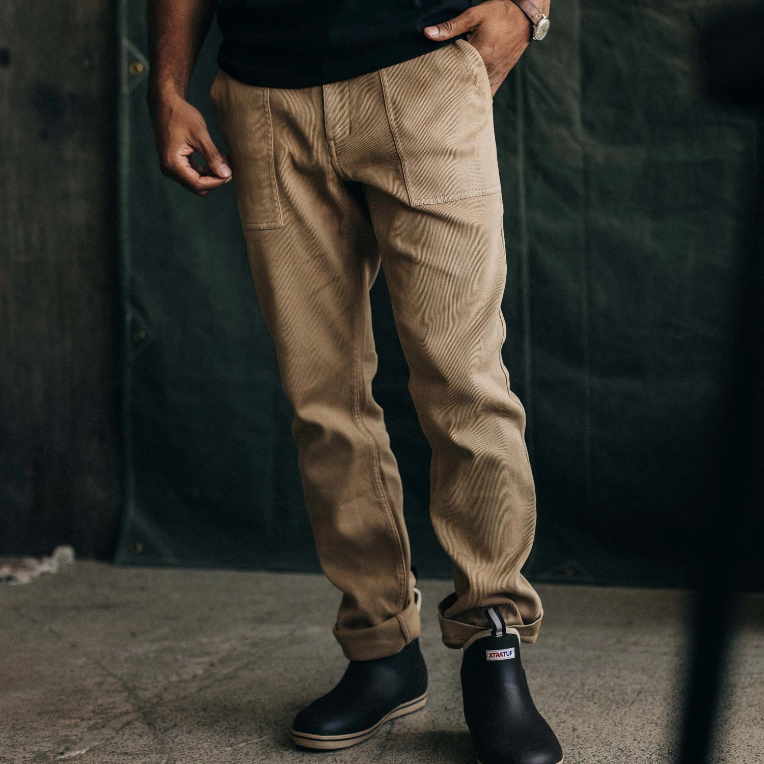 The Trail Pant In Light Khaki Bedford Cord - Image 2