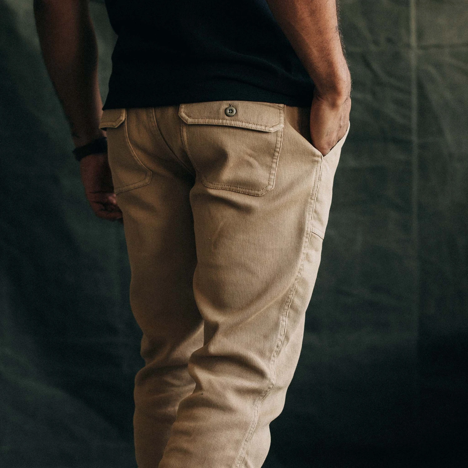 The Trail Pant In Light Khaki Bedford Cord - Image 3