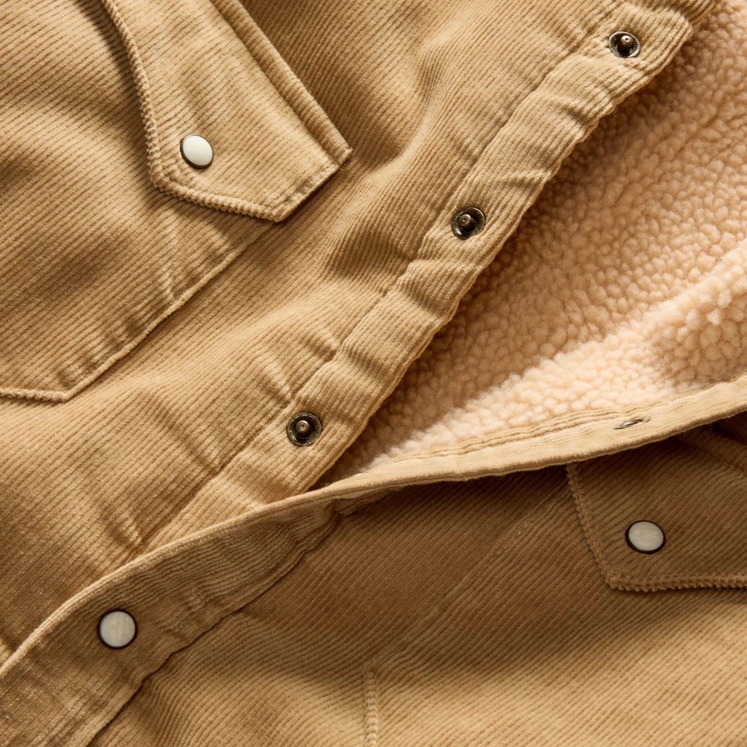 The Western Shirt Jacket In Dark Khaki Corduroy - Image 8