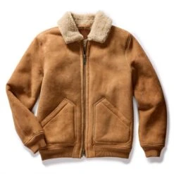 The Wright Jacket In Camel Shearling Leather