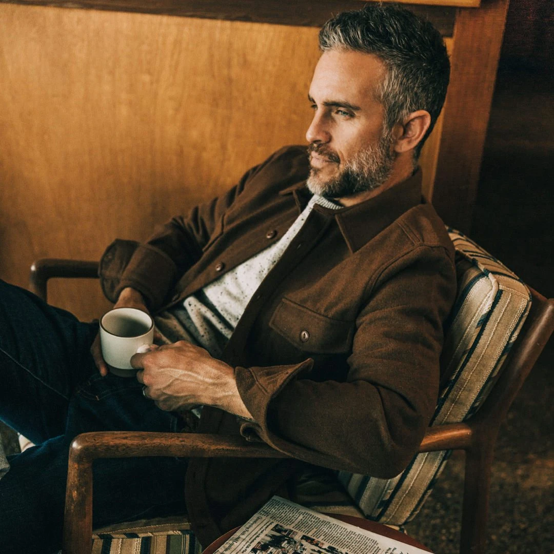 The Maritime Shirt Jacket In Rust - Image 2