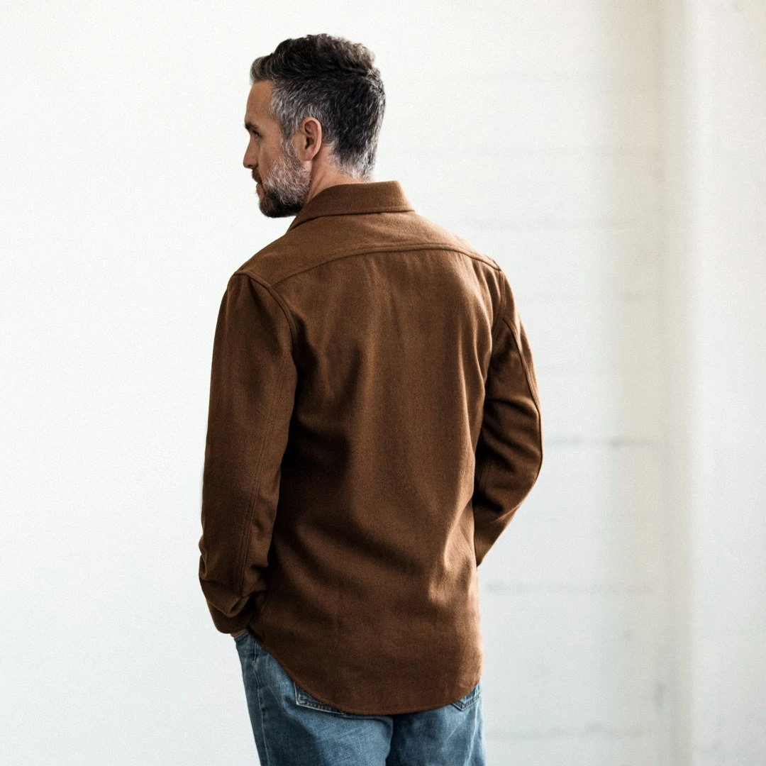 The Maritime Shirt Jacket In Rust - Image 4