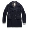 The Mendocino Peacoat In Navy Melton Wool