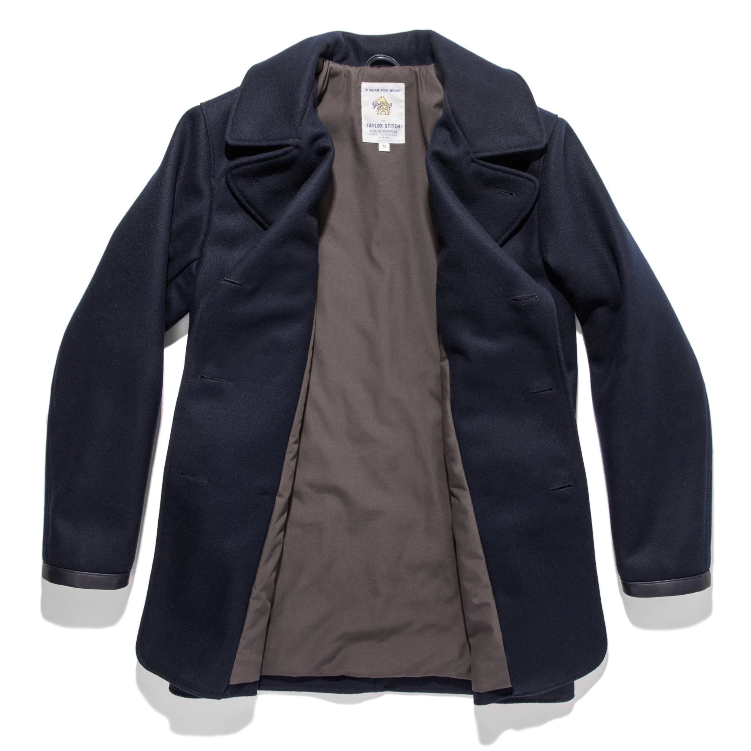 The Mendocino Peacoat In Navy Melton Wool - Image 19