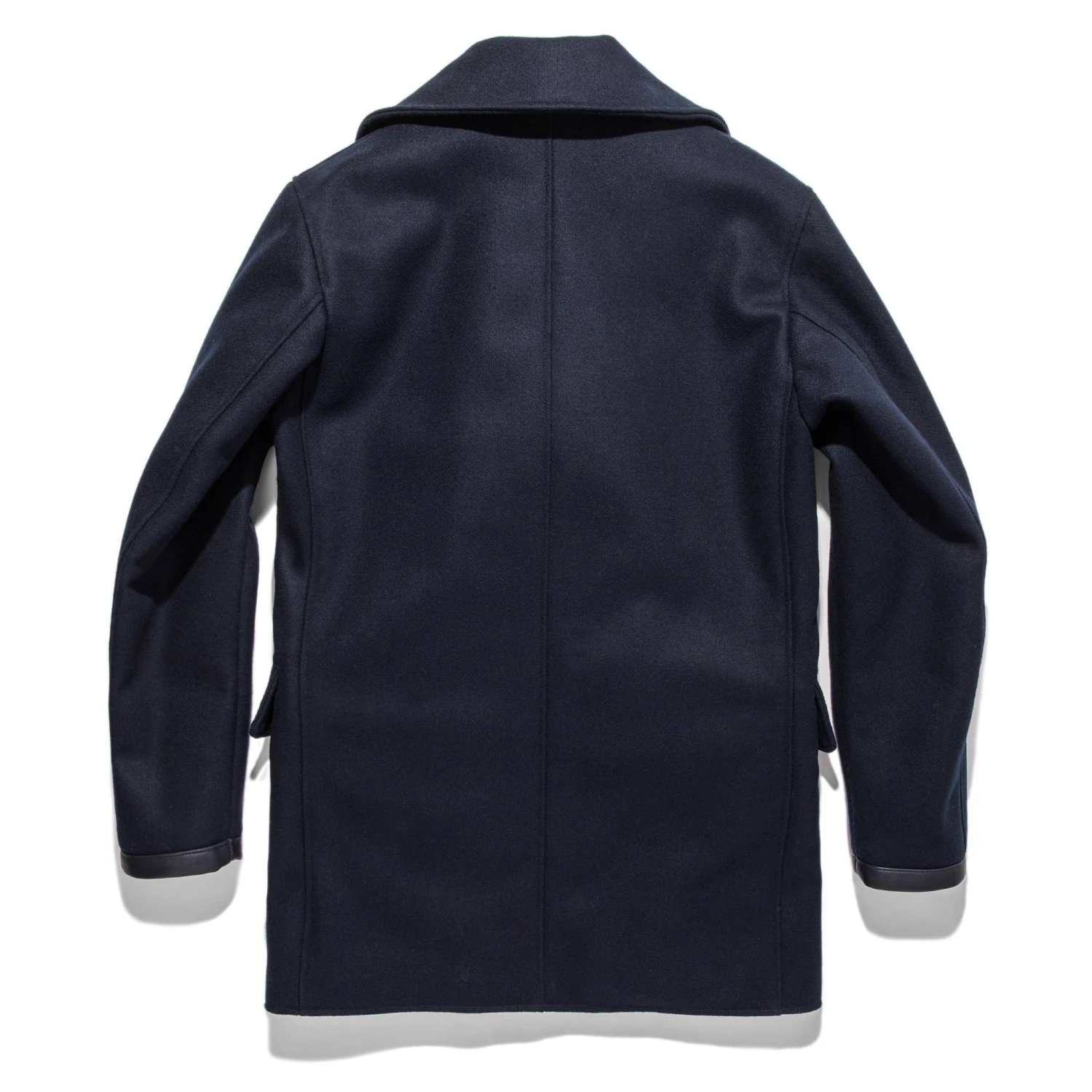 The Mendocino Peacoat In Navy Melton Wool - Image 18