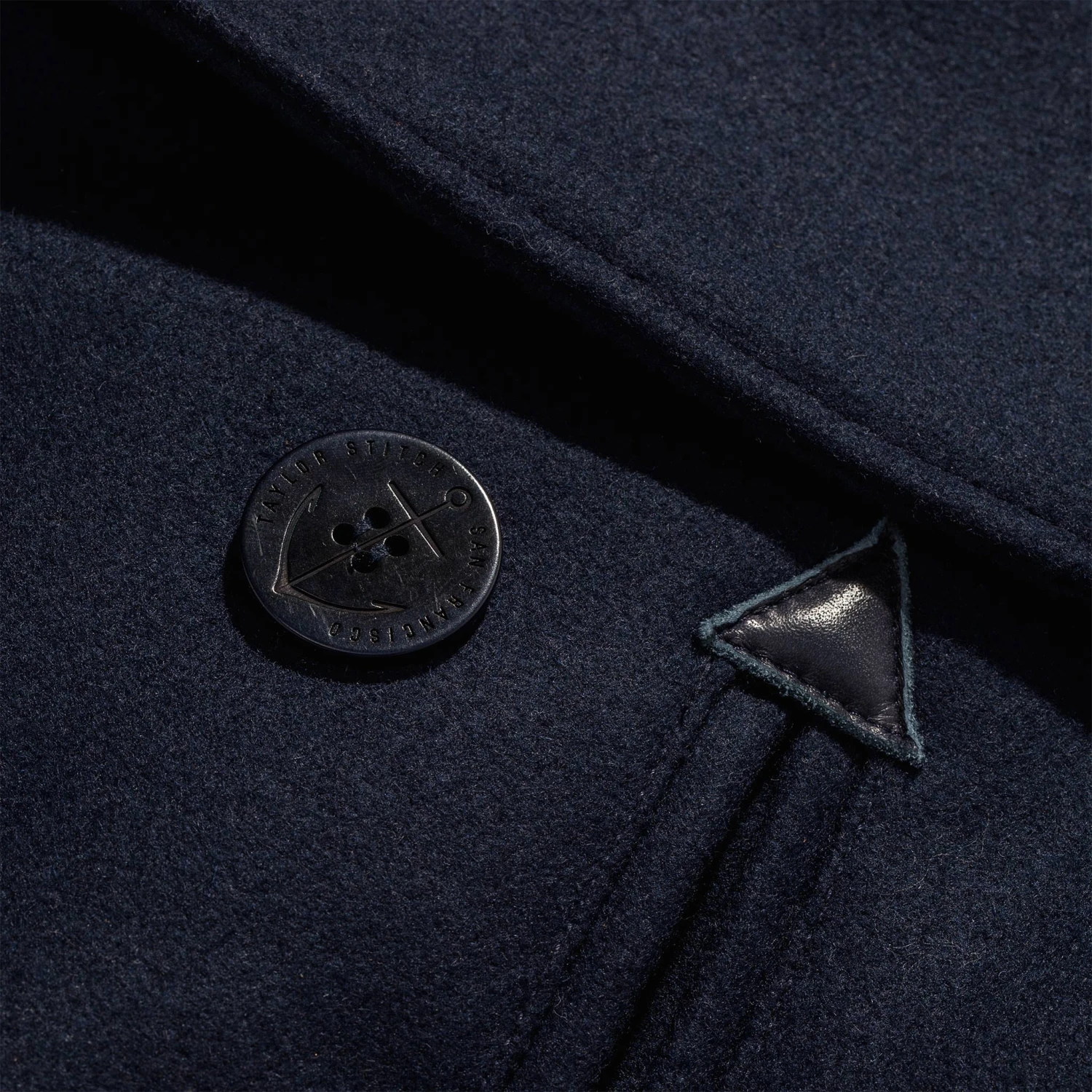 The Mendocino Peacoat In Navy Melton Wool - Image 13