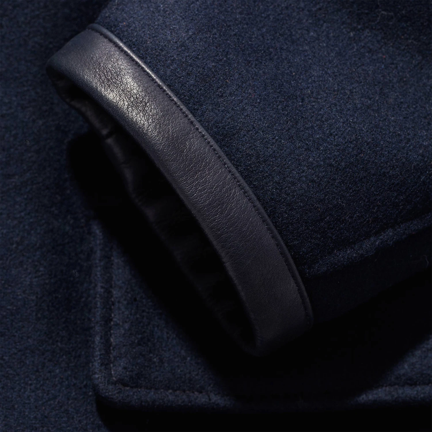The Mendocino Peacoat In Navy Melton Wool - Image 14
