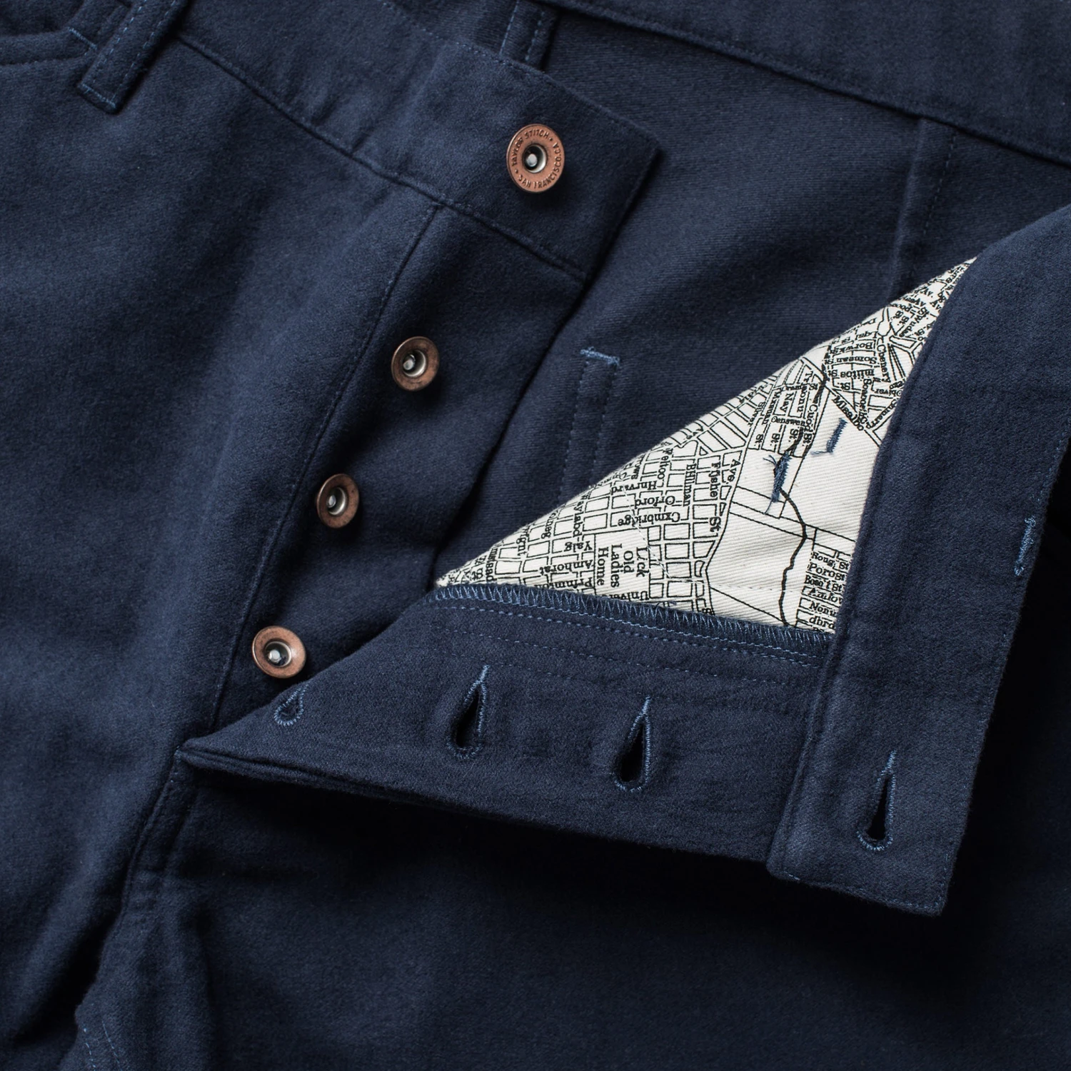 The Camp Pant In Navy Moleskin - Image 8