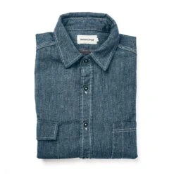 The Utility Shirt In Indigo Salt & Pepper Chambray