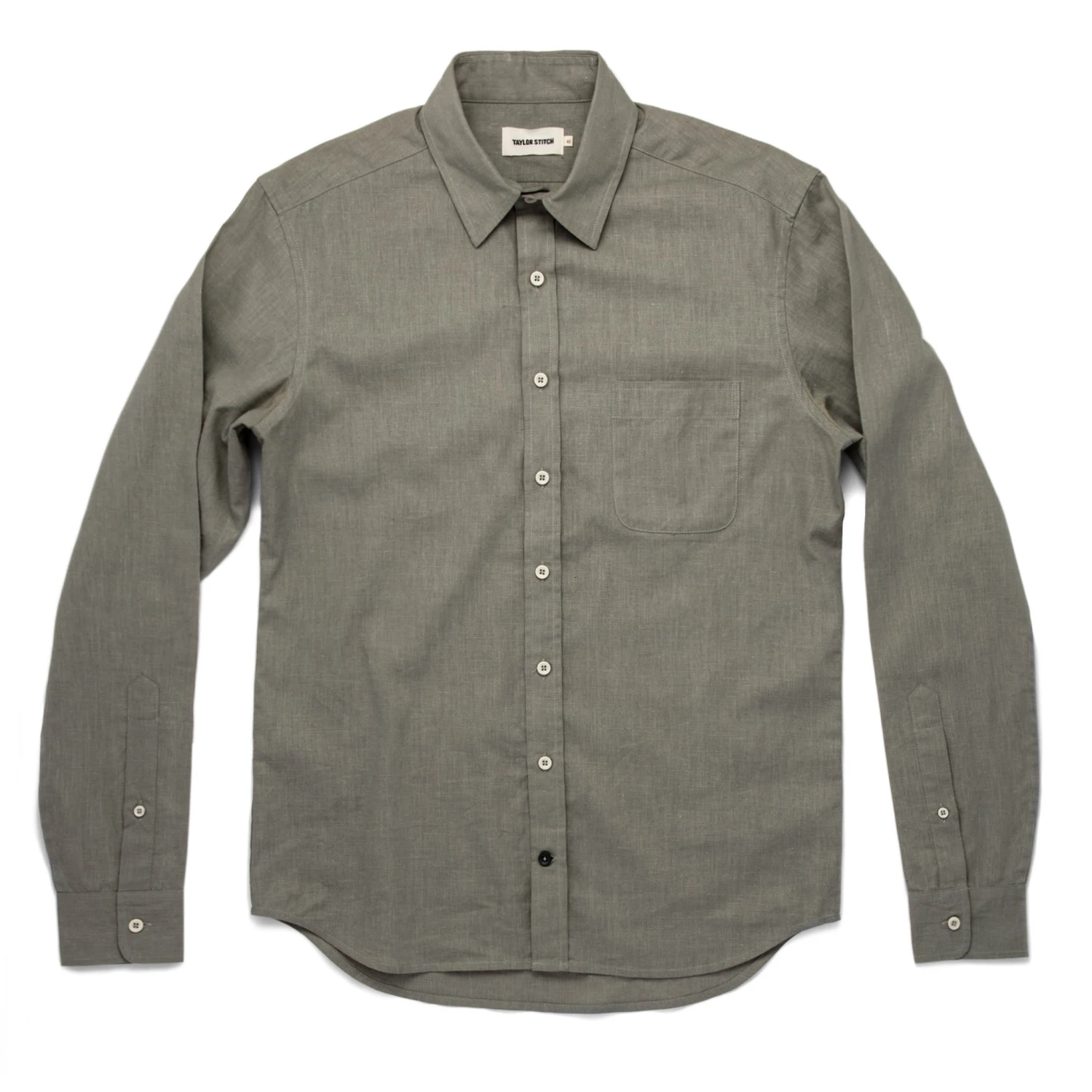 The California In Olive Hemp Poplin - Image 9