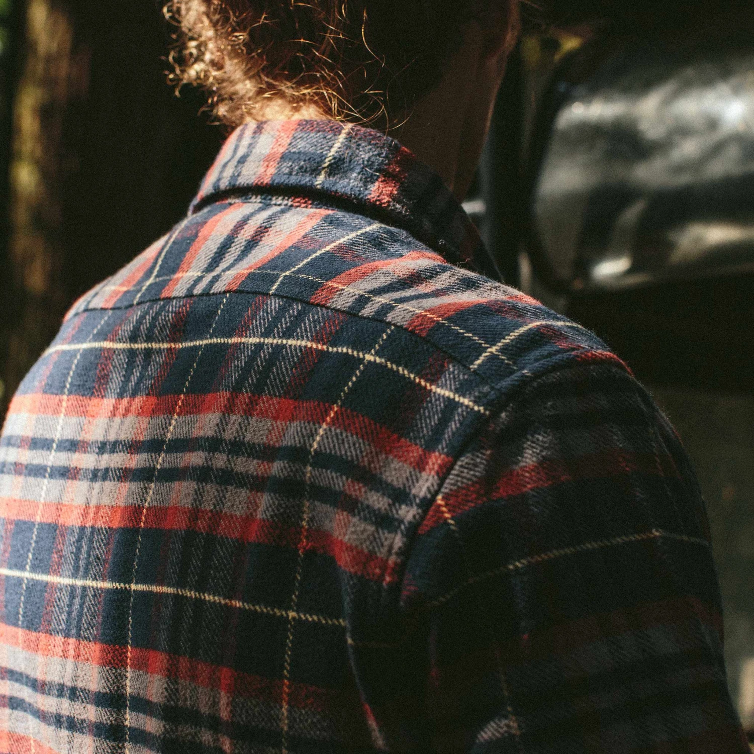 The Crater Shirt In Burgundy Plaid - Image 6