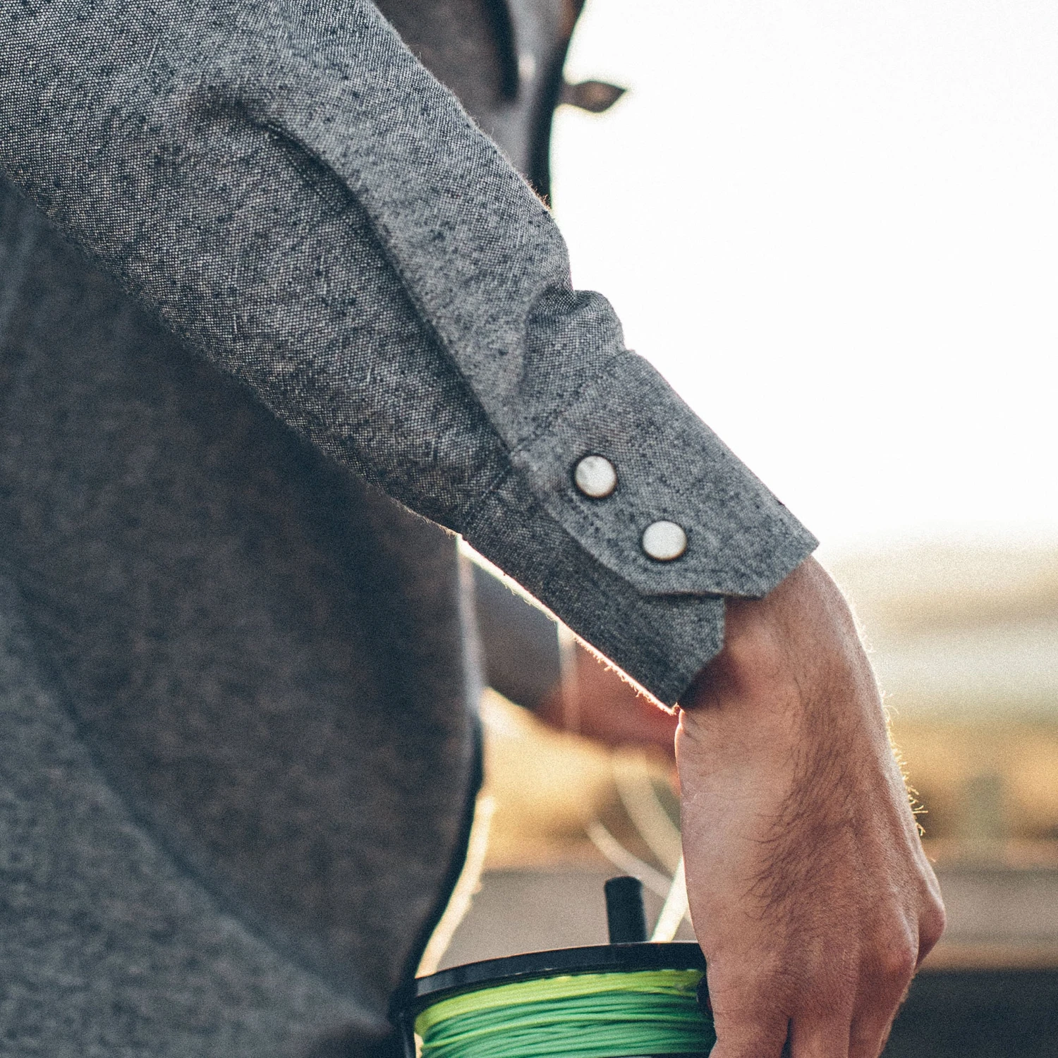 The Western Shirt In Upcycled Chambray - Image 4