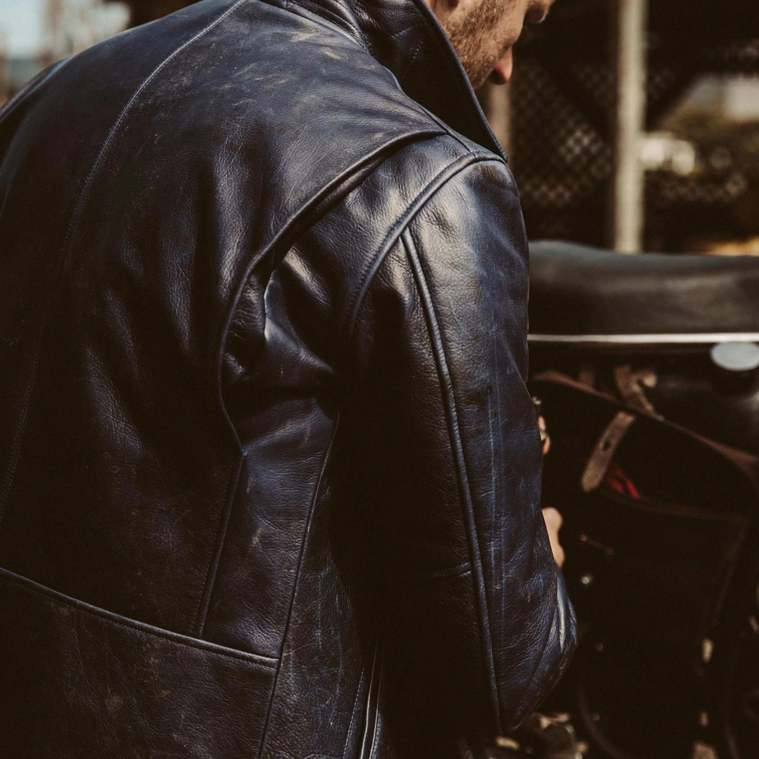 The Moto Jacket In Midnight Steerhide - Image 10