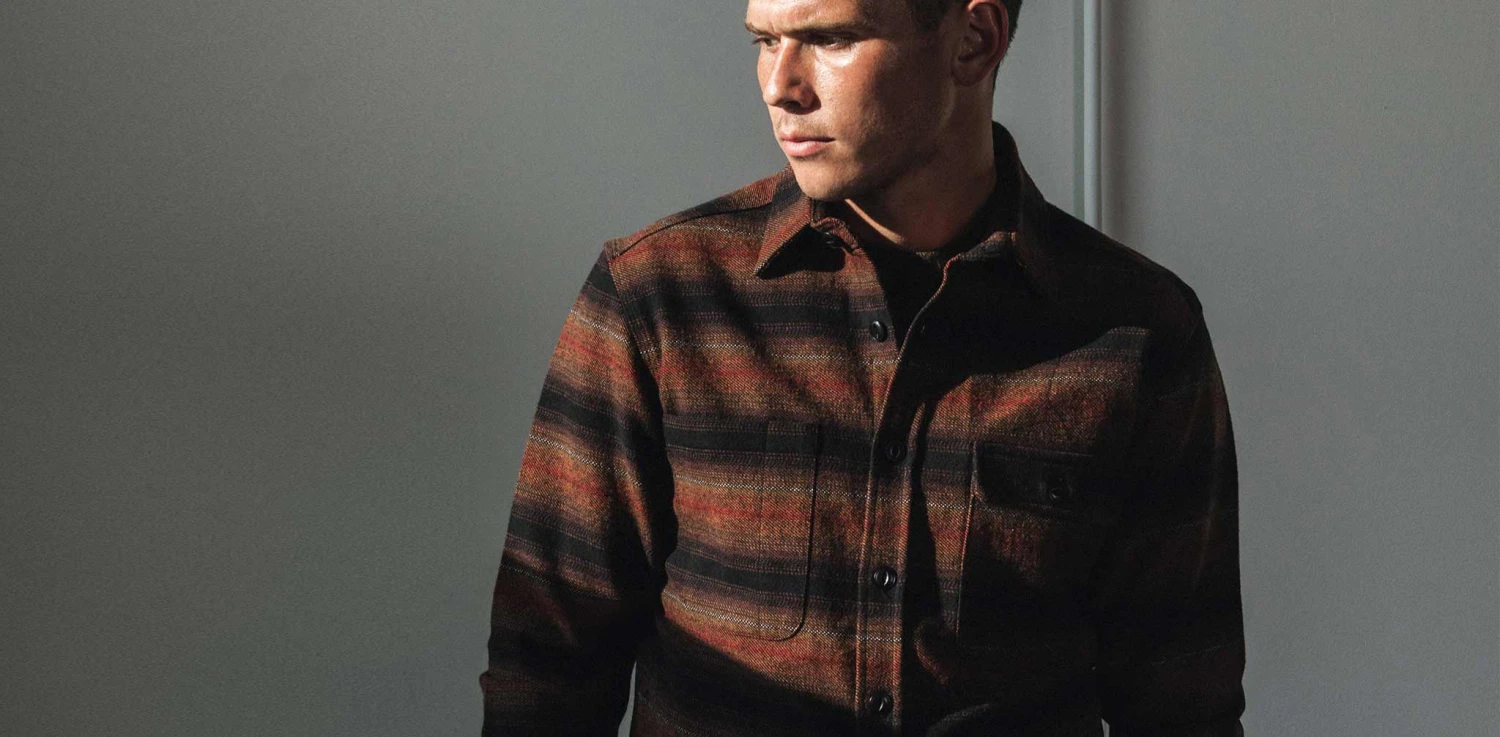 The Moto Utility Shirt In Sunset Stripe - Image 10