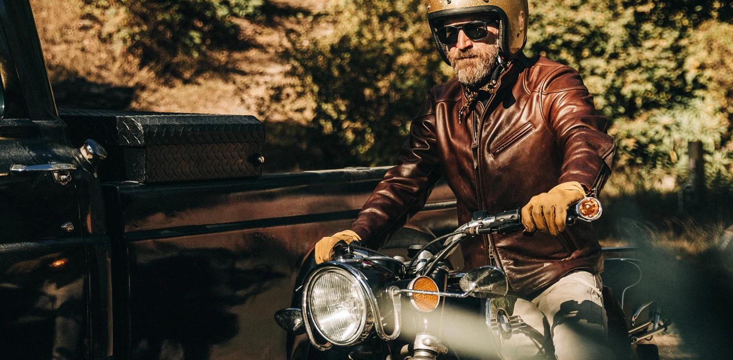 The Band Collar Moto Jacket In Espresso Steerhide - Image 14