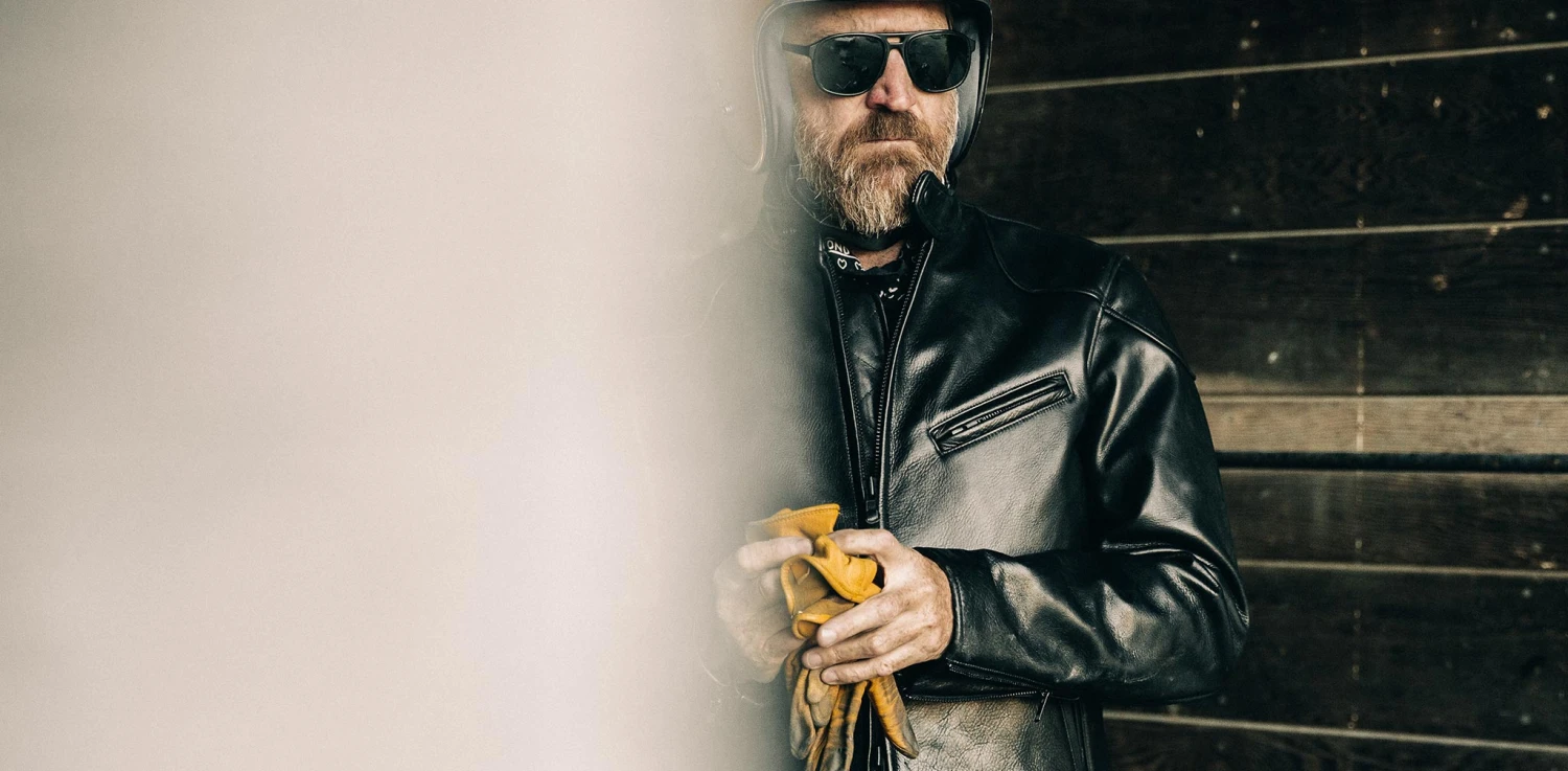 The Band Collar Moto Jacket In Black Steerhide - Image 14