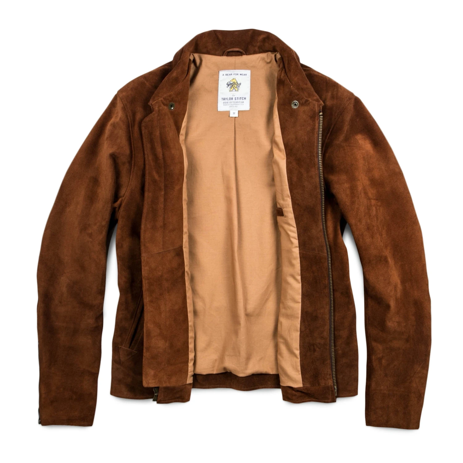 The Moto Jacket In Tobacco Weatherproof Suede - Image 16