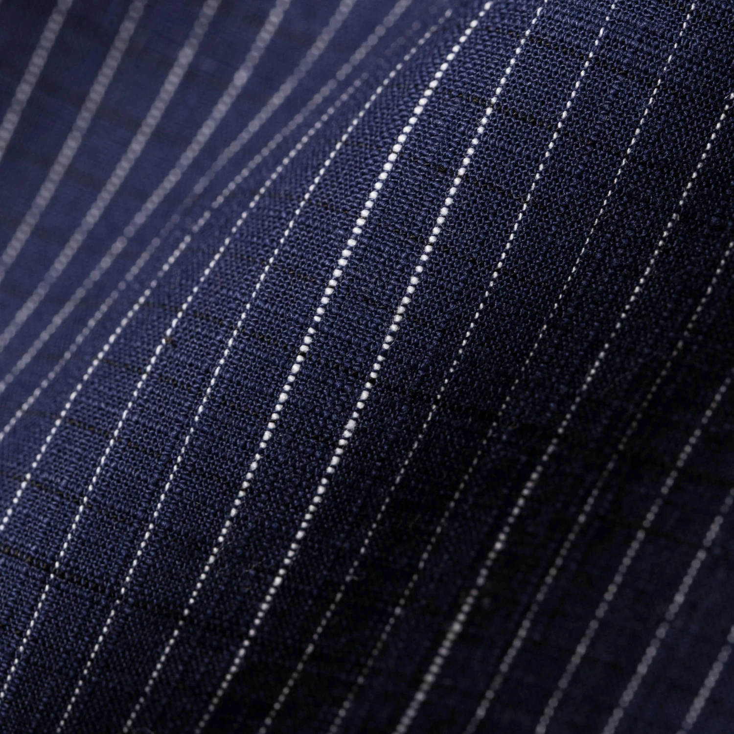 The Short Sleeve California In Navy Slub Stripe - Image 7