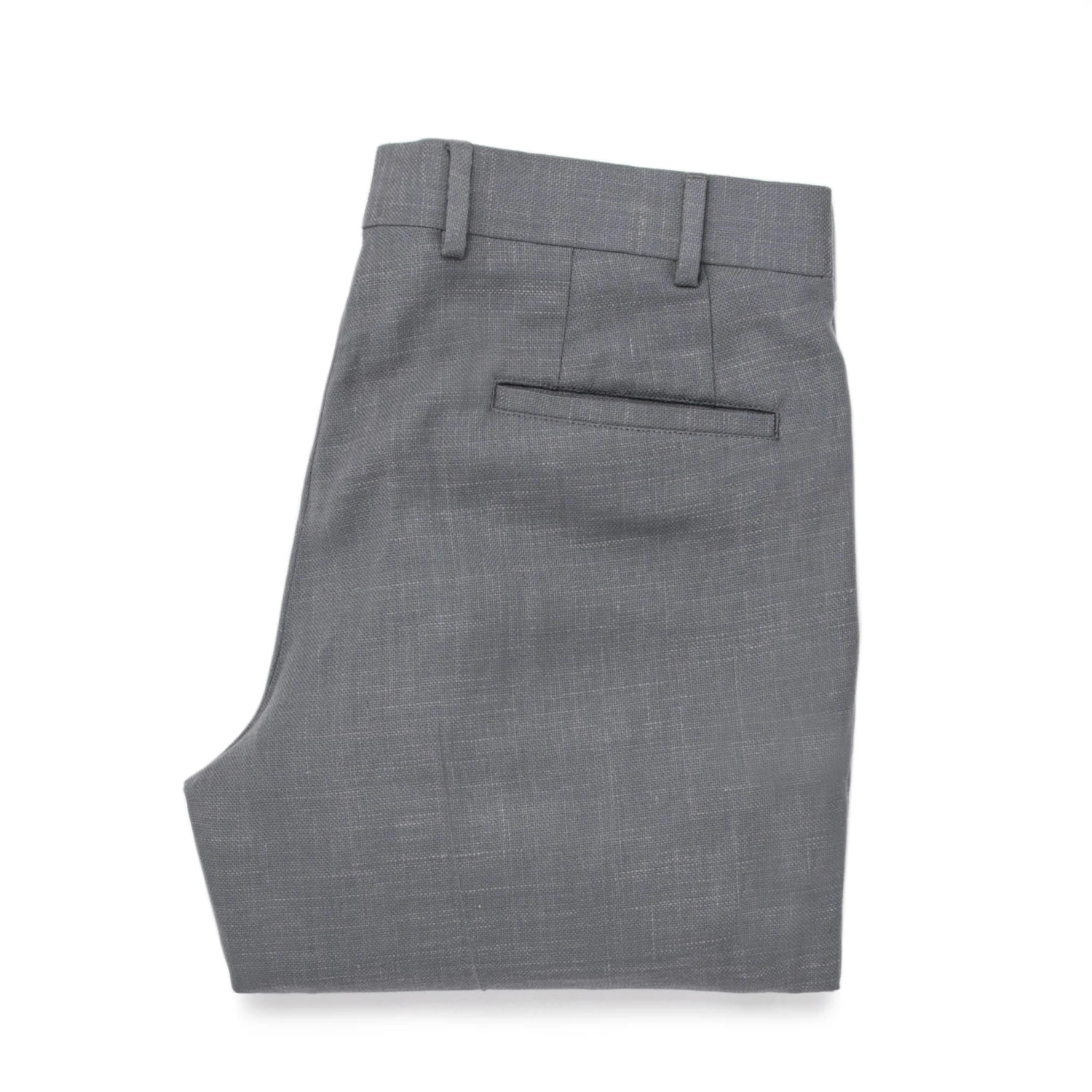 The Telegraph Trouser In Charcoal Slub - Image 8