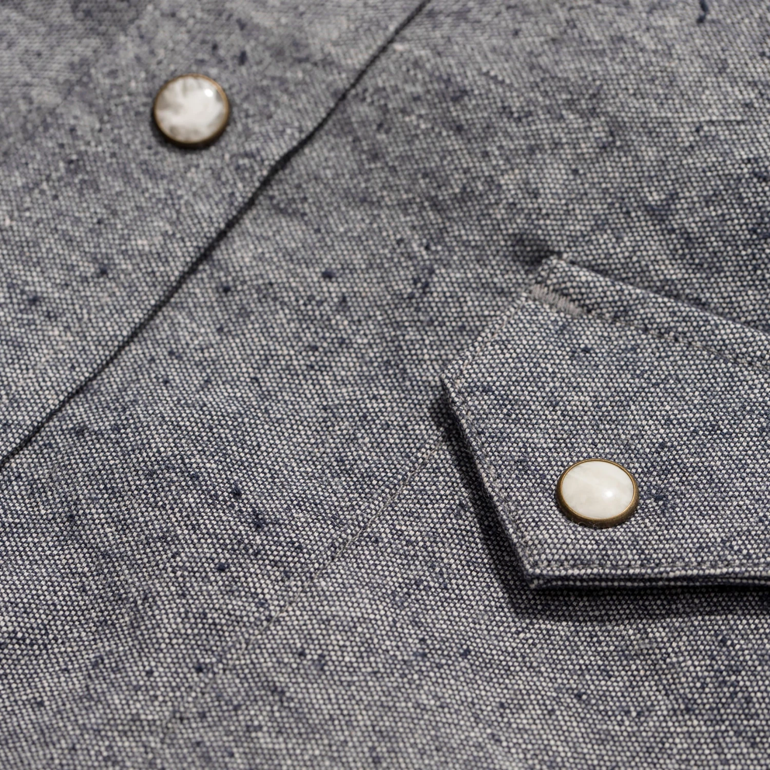 The Western Shirt In Upcycled Chambray - Image 10