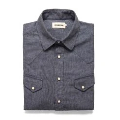 The Western Shirt In Indigo Stripe