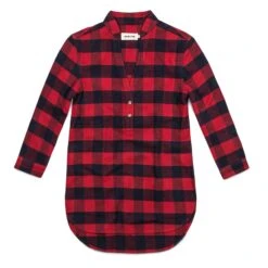 The Whitney Popover In Red Buffalo Plaid