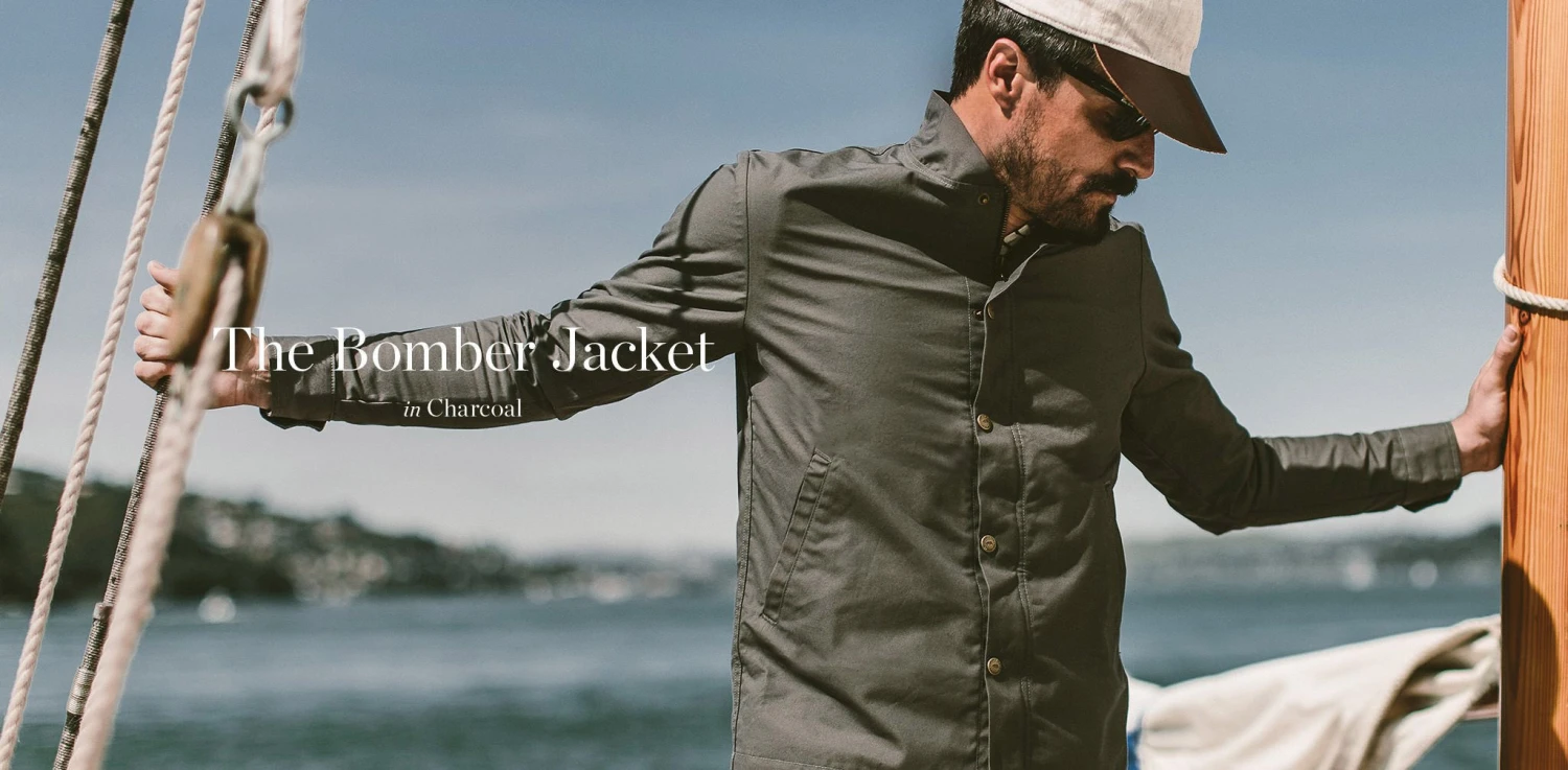 The Bomber Jacket In Charcoal - Image 8