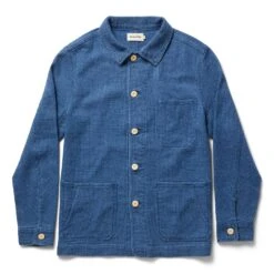 The Ojai Jacket In Washed Indigo Sashiko