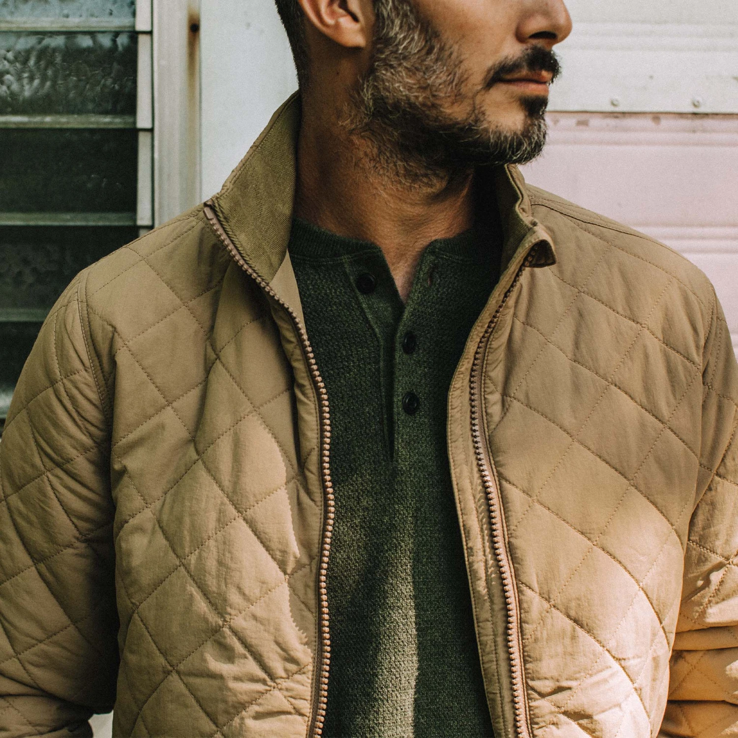 The Vertical Jacket In Khaki - Image 3