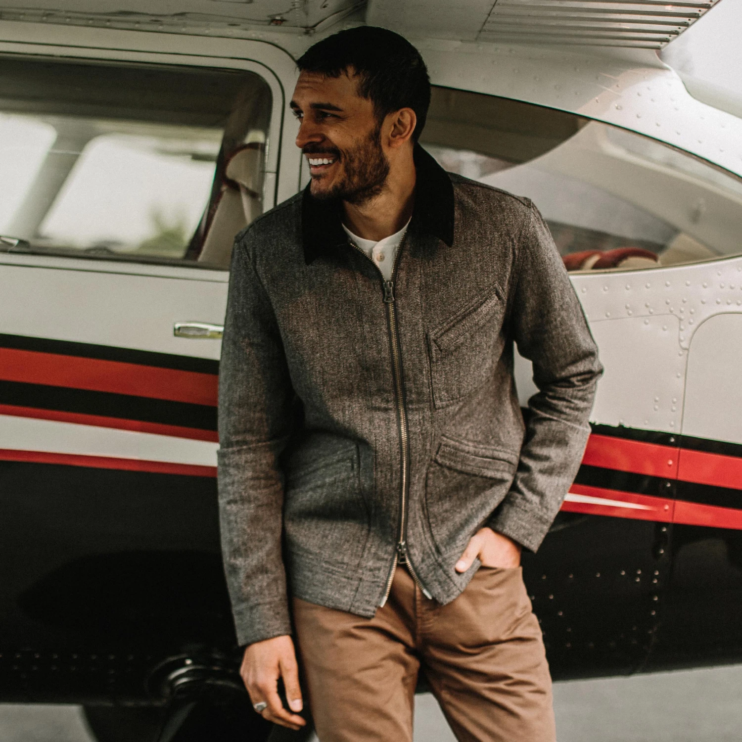 The Ignition Jacket In Indigo Salt And Pepper - Image 2