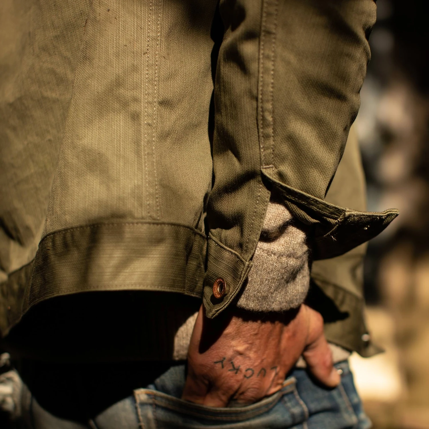 The Ryder Jacket In Yoshiwa Mills Olive - Image 4