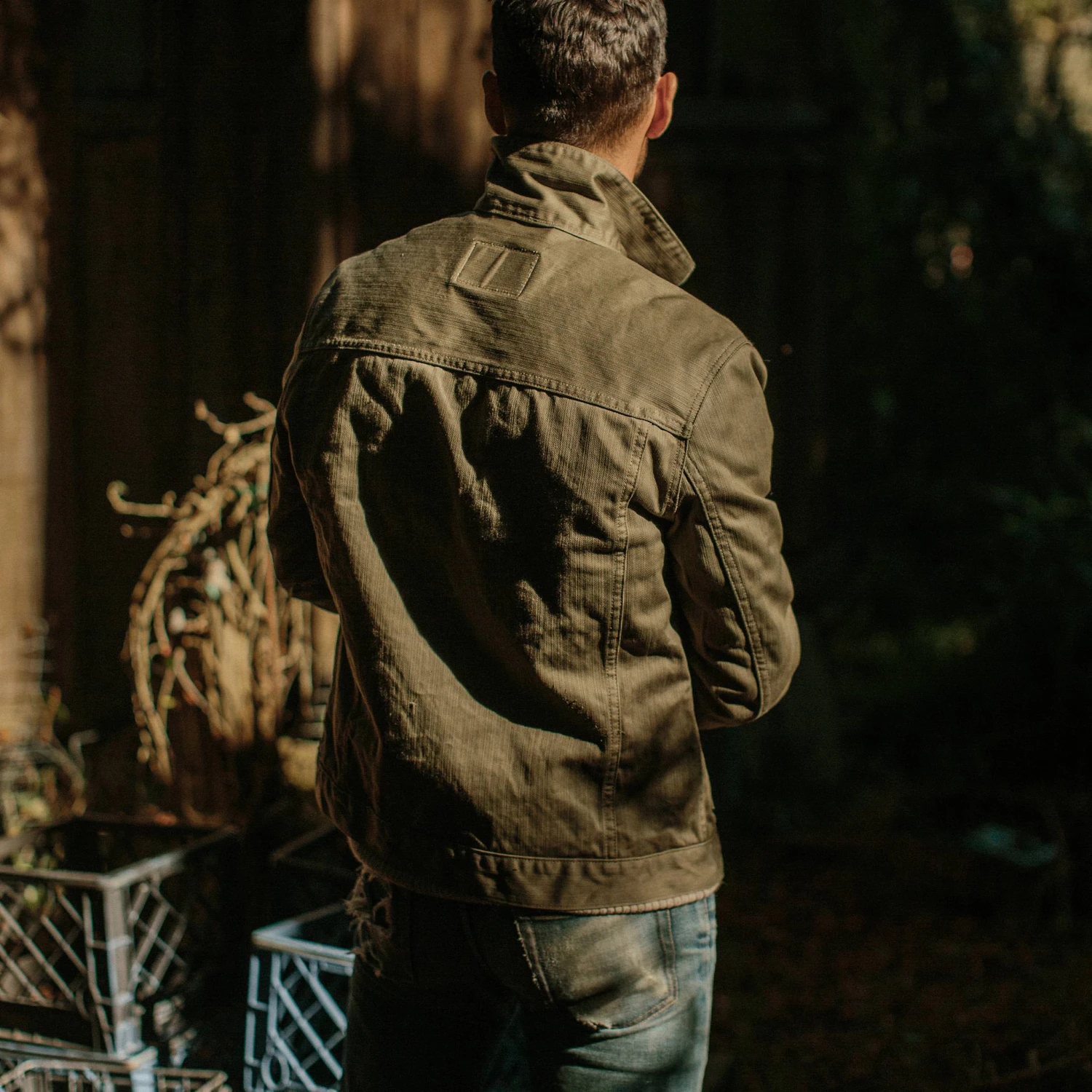 The Ryder Jacket In Yoshiwa Mills Olive - Image 5