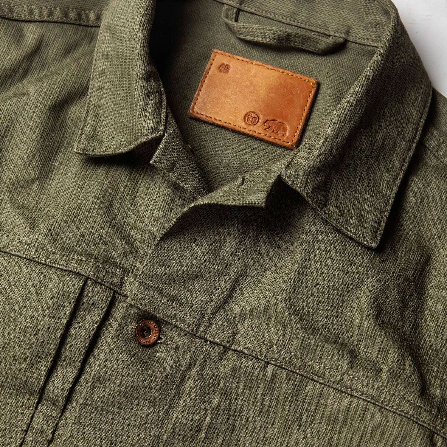 The Ryder Jacket In Yoshiwa Mills Olive - Image 6