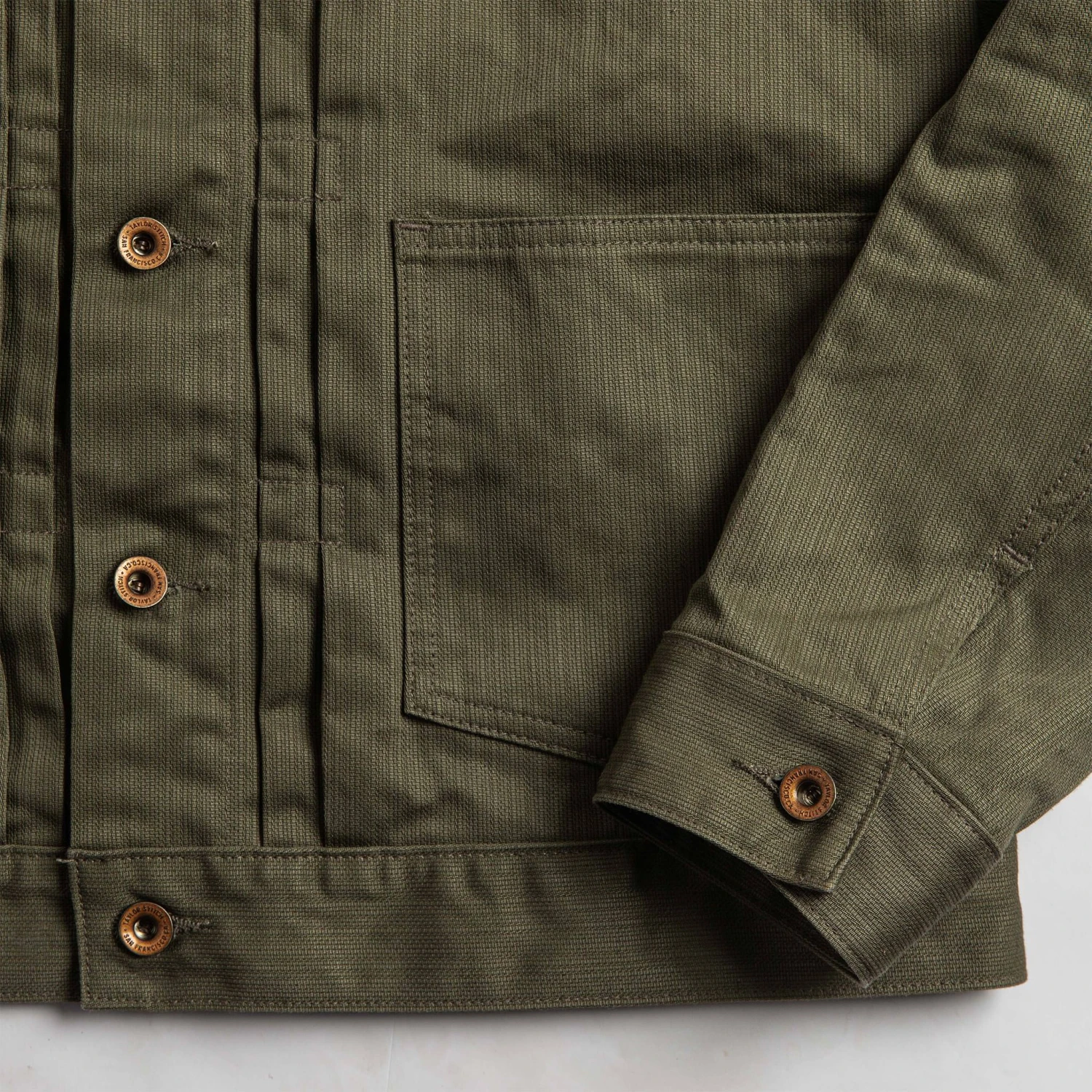 The Ryder Jacket In Yoshiwa Mills Olive - Image 7