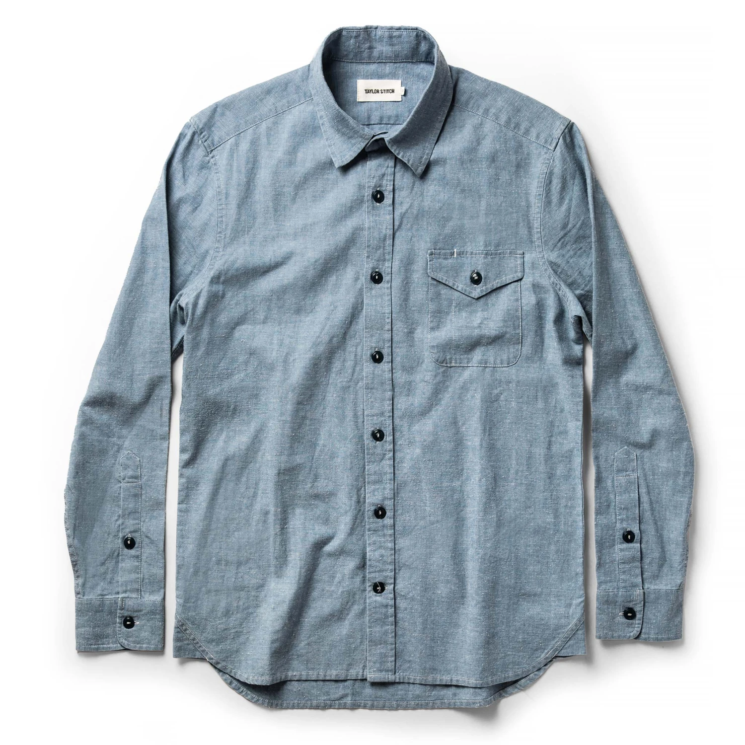 The Cash Shirt In Washed Hemp Chambray - Image 9
