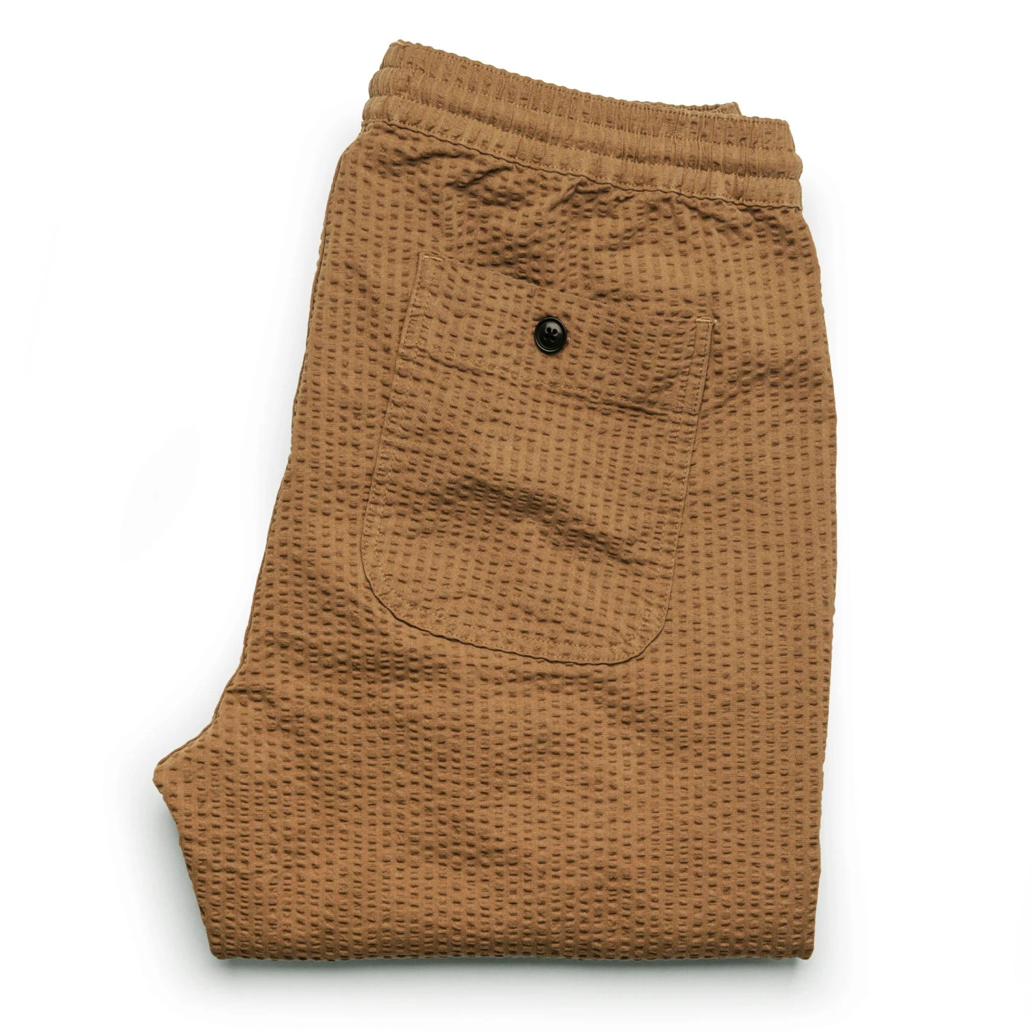 The Après Pant In British Khaki Seersucker - Image 11