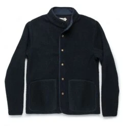 The Port Jacket In Navy Sherpa