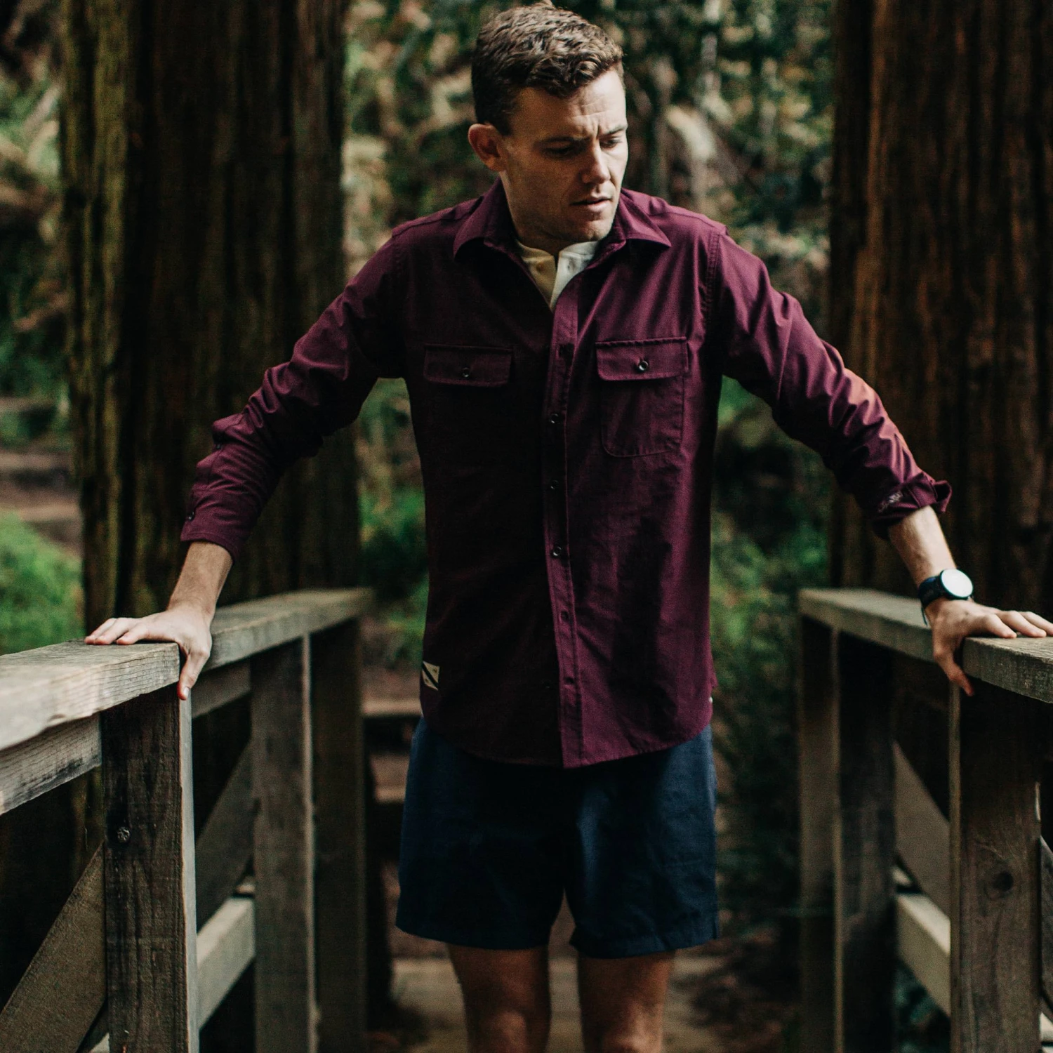 The Over Shirt In Wine - Image 2