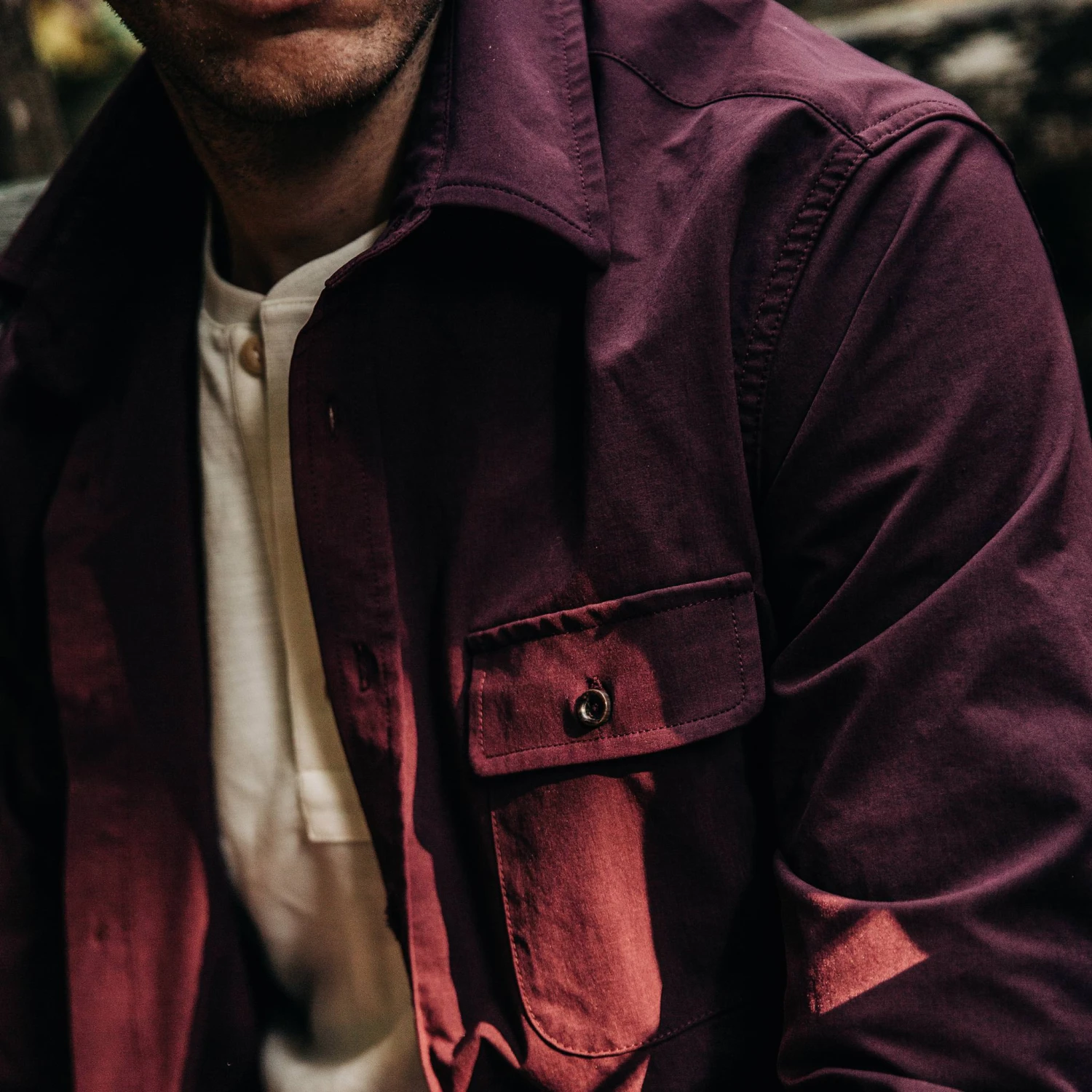 The Over Shirt In Wine - Image 4