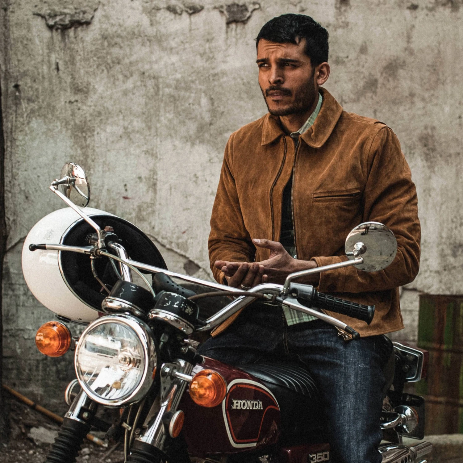 The Wyatt Jacket In Cognac Suede - Image 2