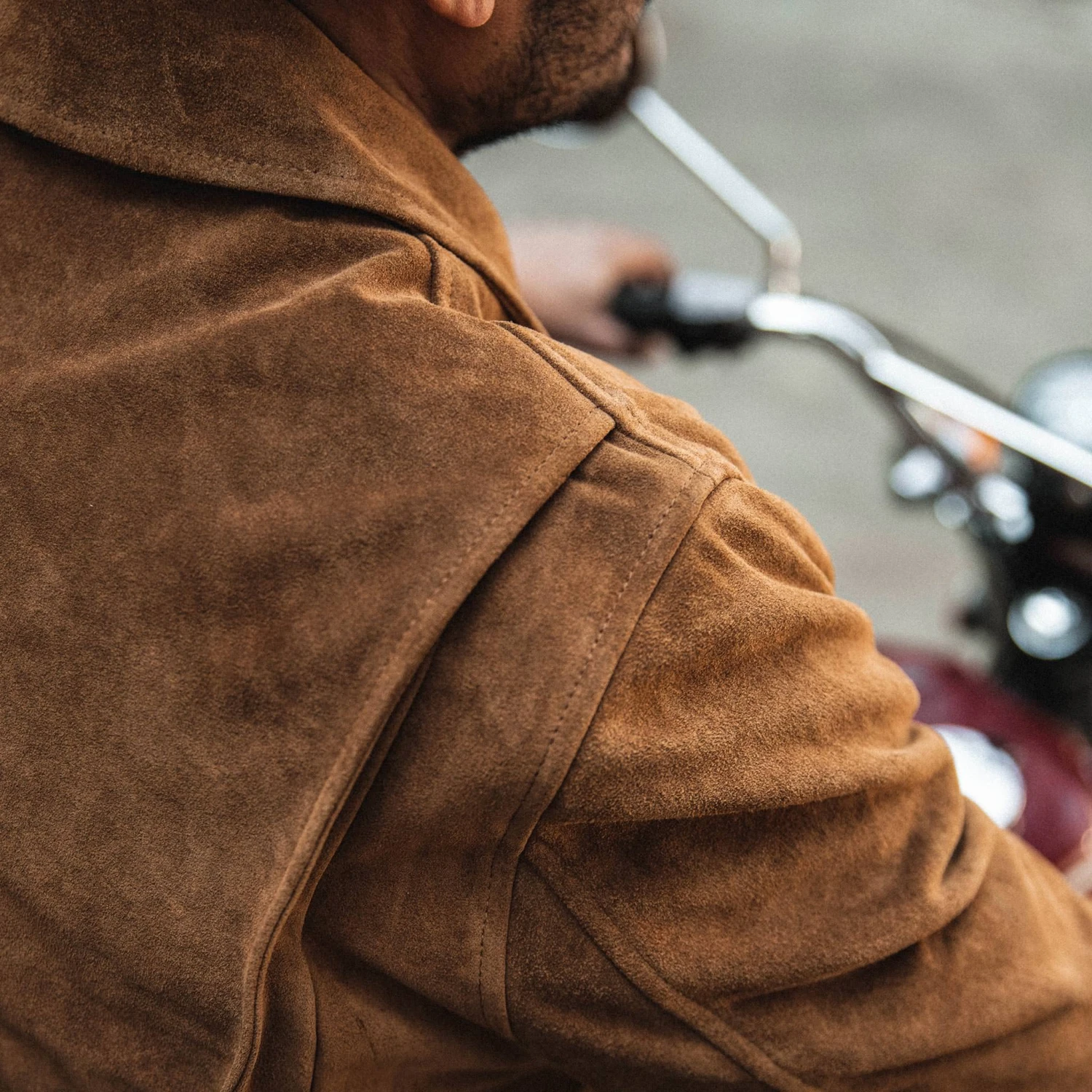 The Wyatt Jacket In Cognac Suede - Image 4