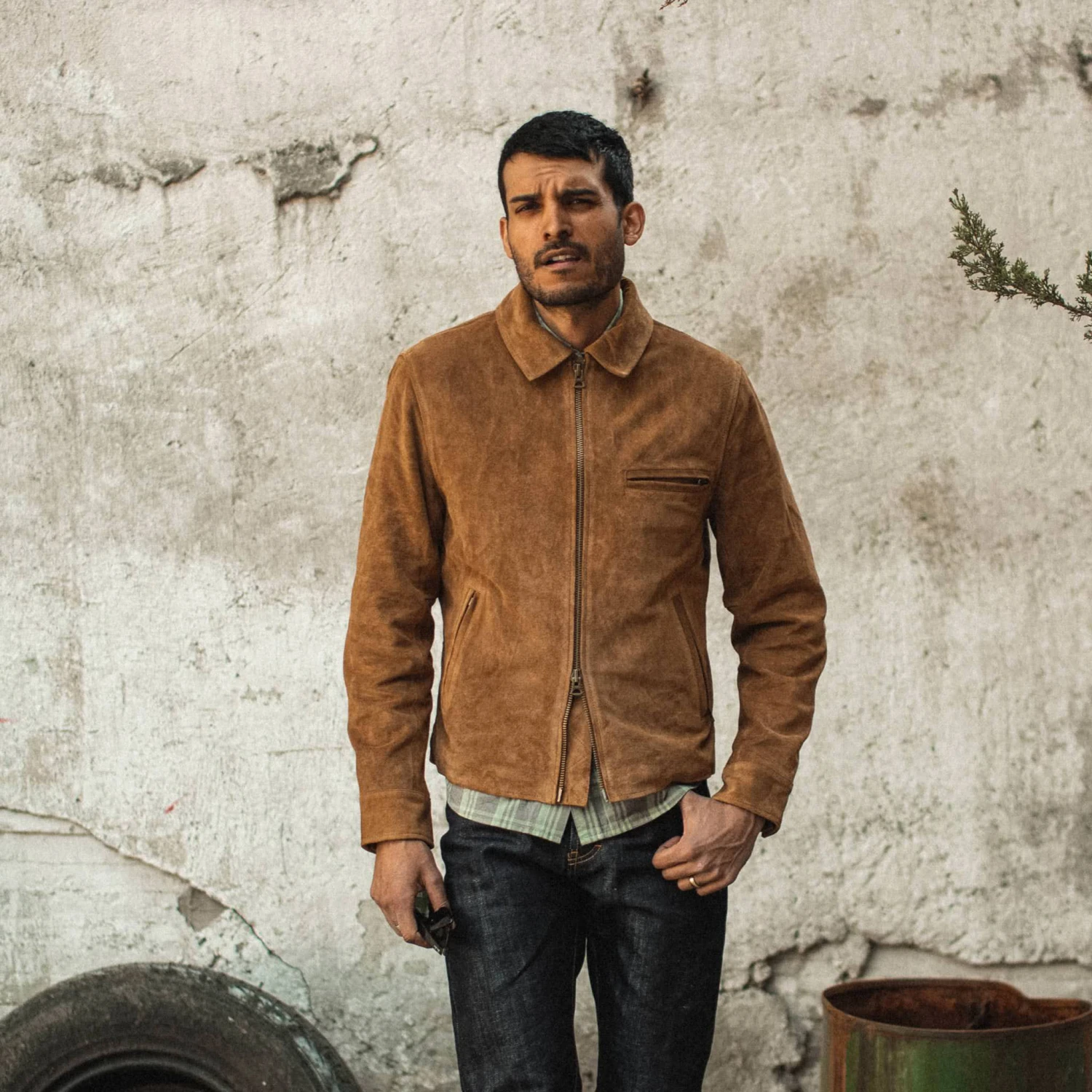 The Wyatt Jacket In Cognac Suede - Image 5