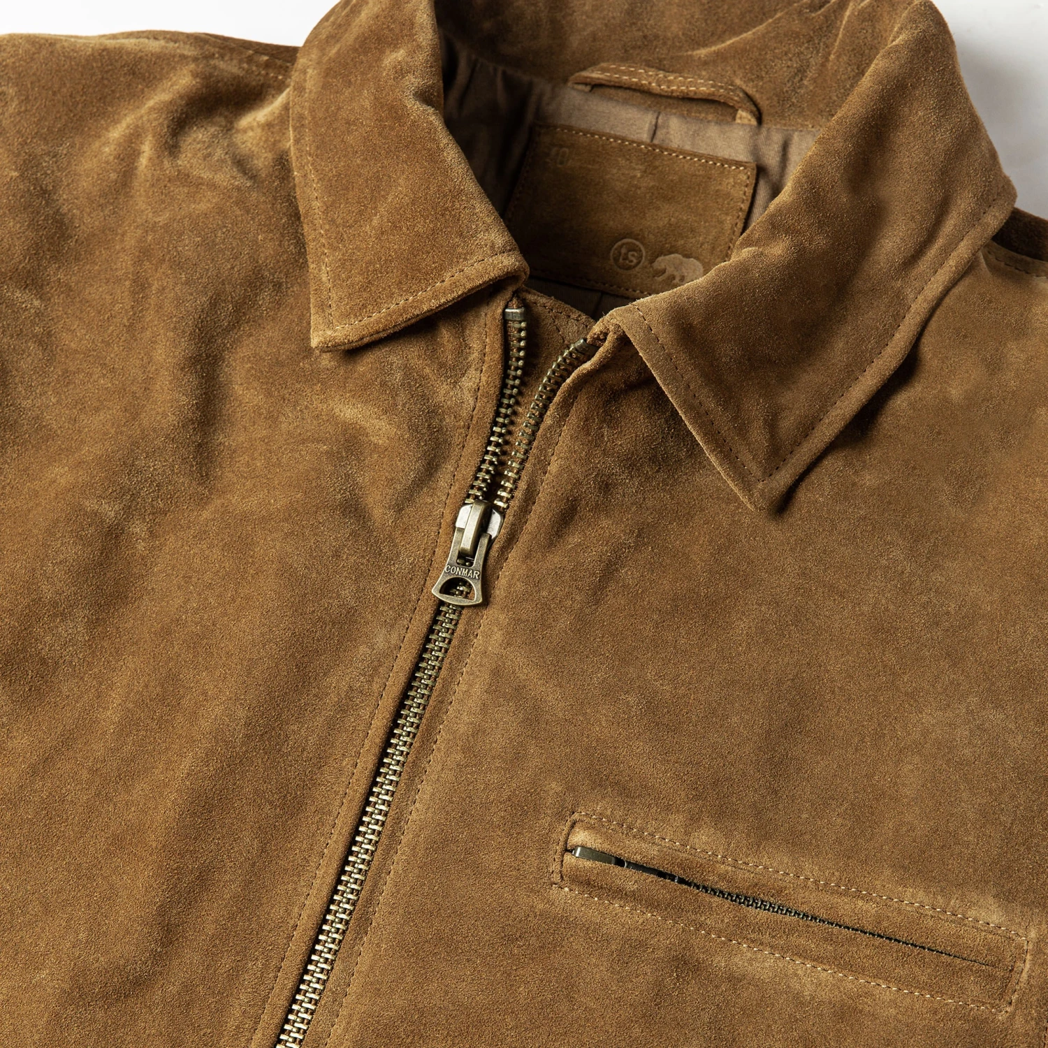 The Wyatt Jacket In Cognac Suede - Image 7